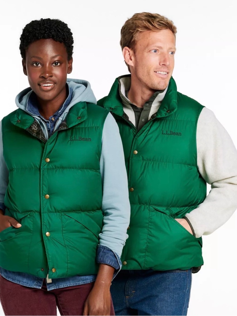 L.L. Bean Emerald Green Puffer Vest - Picture 1 of 5